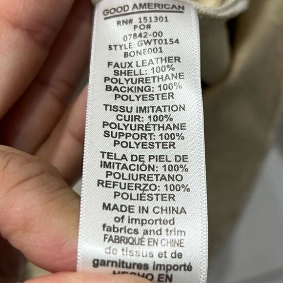 Good American better than leather shirt NWT over sized size 0 - Picture 9 of 10